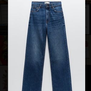 Zara High Waisted Full Length 90s Jeans